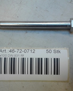 Hexagon head screw M8x100 DIN 931 SST